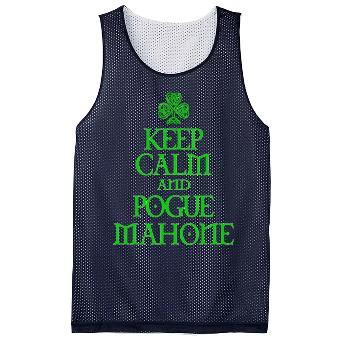 Keep Calm and Pogue Mahone funny Irish Celtic Mesh Reversible Basketball Jersey Tank