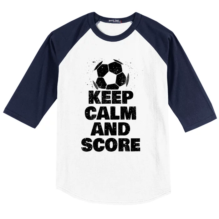 Keep Calm And Score Gift Baseball Sleeve Shirt