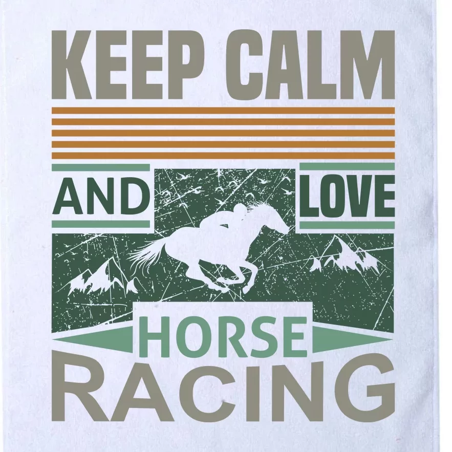 Keep Calm And Love Horse Racing Platinum Collection Golf Towel