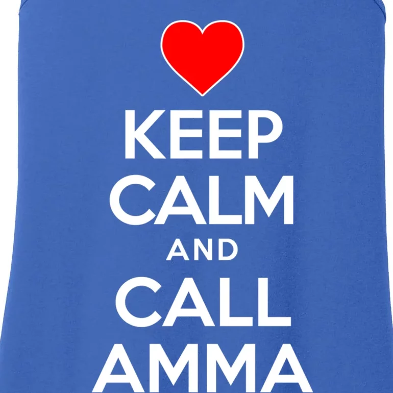 Keep Calm And Call Amma Icelandic Grandmother Cool Gift Ladies Essential Tank