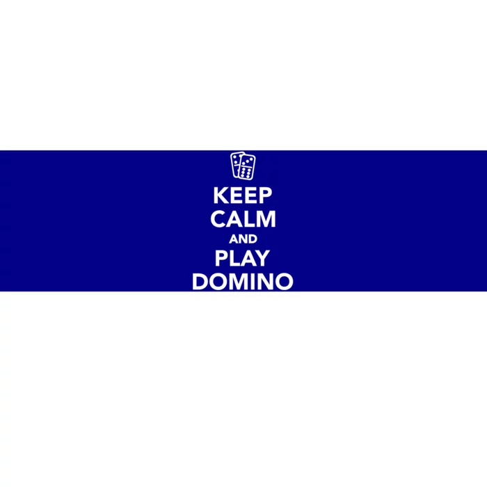 Keep Calm And Play Domino Funny Gift Bumper Sticker