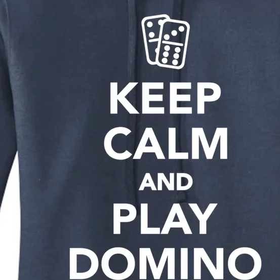 Keep Calm And Play Domino Funny Gift Women's Pullover Hoodie