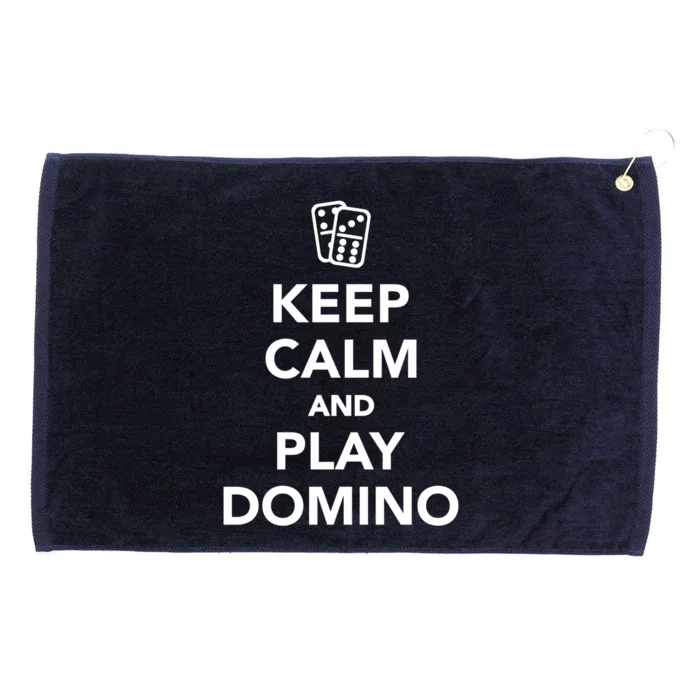 Keep Calm And Play Domino Funny Gift Grommeted Golf Towel