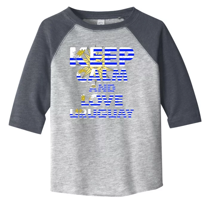 Keep Calm And Love Uruguay Toddler Fine Jersey T-Shirt