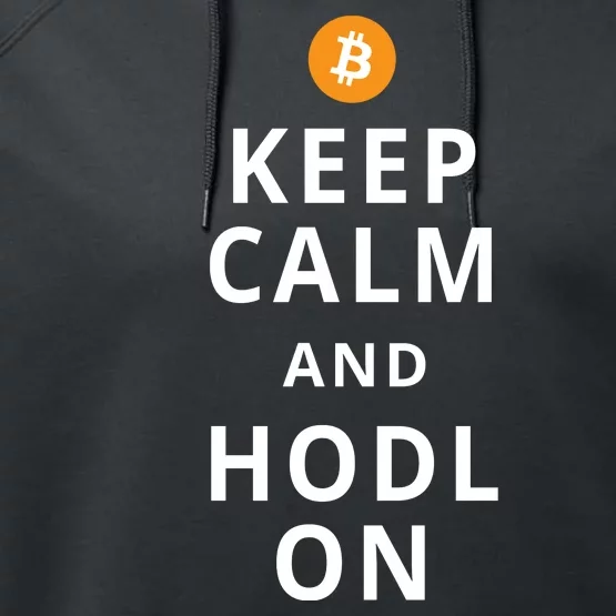 Keep Cam And Hodl On Bitcoin Performance Fleece Hoodie