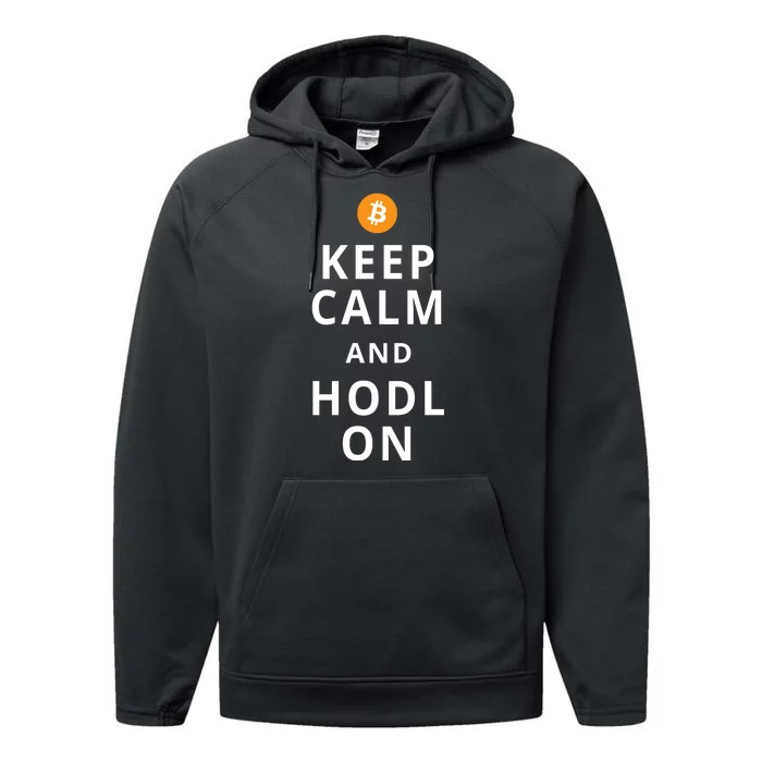 Keep Cam And Hodl On Bitcoin Performance Fleece Hoodie