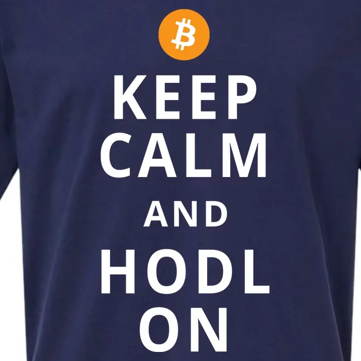 Keep Cam And Hodl On Bitcoin Sueded Cloud Jersey T-Shirt