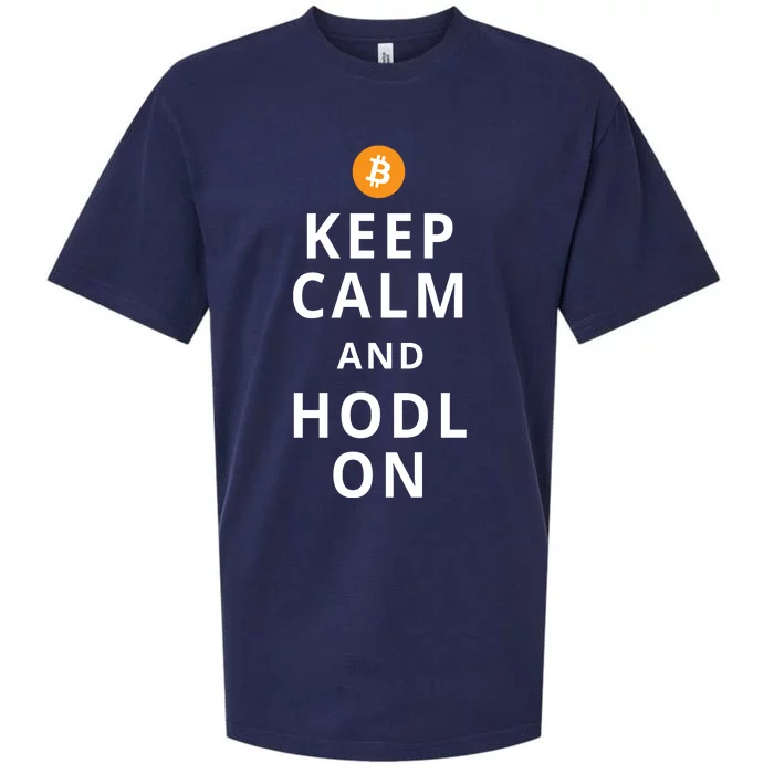 Keep Cam And Hodl On Bitcoin Sueded Cloud Jersey T-Shirt