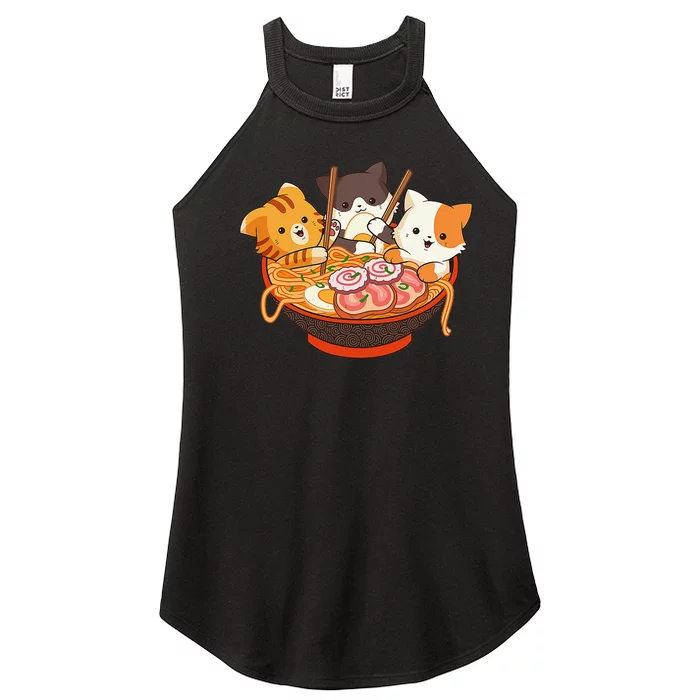 Kawaii Cute Anime Cats Otaku Japanese Ra Noodles Gift Women’s Perfect Tri Rocker Tank