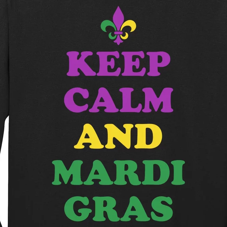 Keep Calm And Mardi Gras Festive Tall Long Sleeve T-Shirt