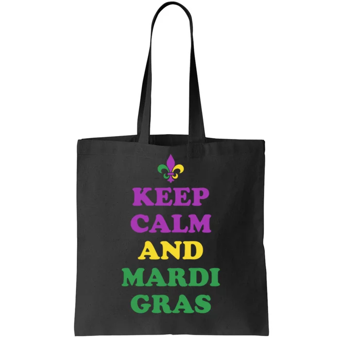 Keep Calm And Mardi Gras Festive Tote Bag