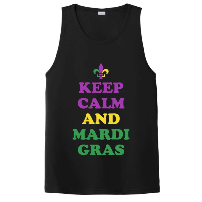 Keep Calm And Mardi Gras Festive Performance Tank