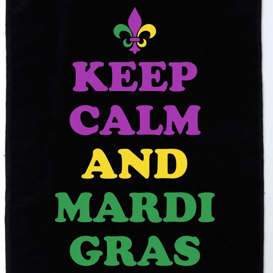 Keep Calm And Mardi Gras Festive Platinum Collection Golf Towel