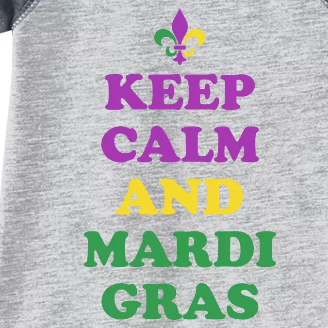 Keep Calm And Mardi Gras Festive Infant Baby Jersey Bodysuit