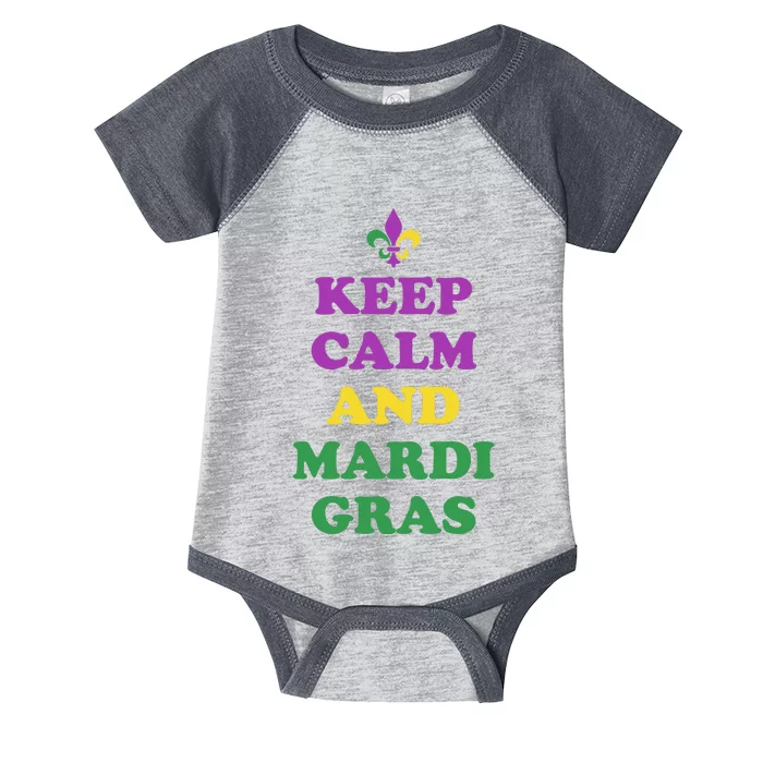 Keep Calm And Mardi Gras Festive Infant Baby Jersey Bodysuit