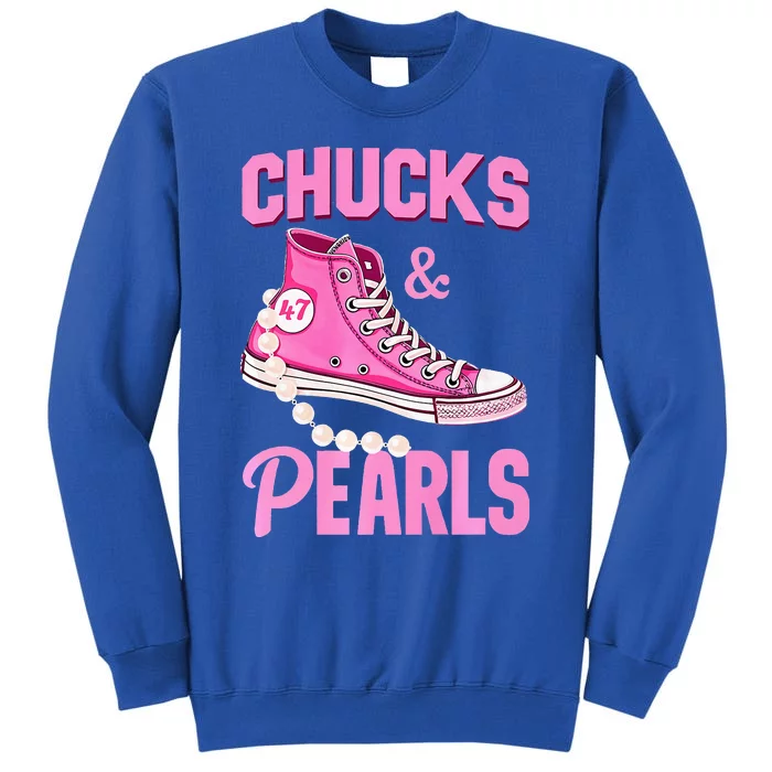 Kamala Chucks And Pearls Harris Walz 2024 Election Tall Sweatshirt