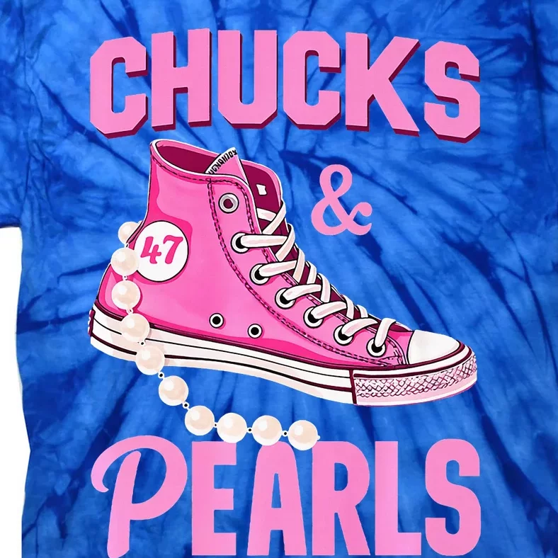 Kamala Chucks And Pearls Harris Walz 2024 Election Tie-Dye T-Shirt