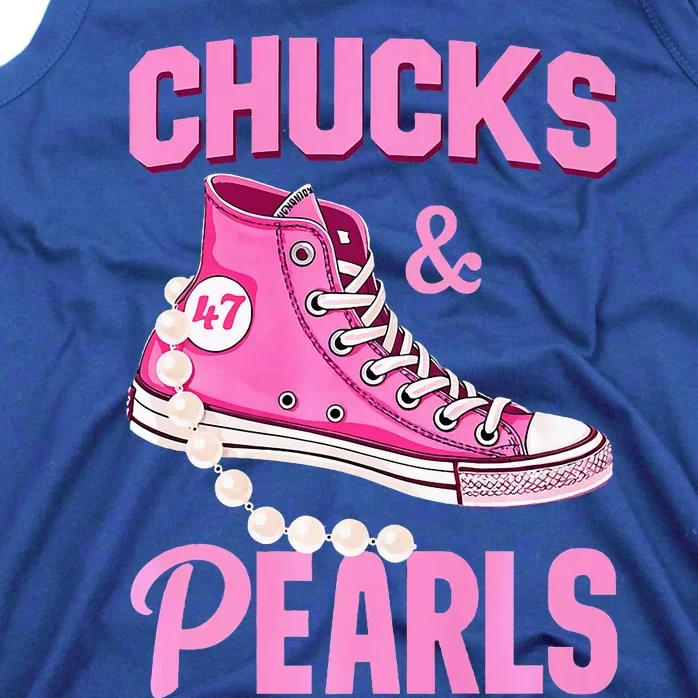 Kamala Chucks And Pearls Harris Walz 2024 Election Tank Top