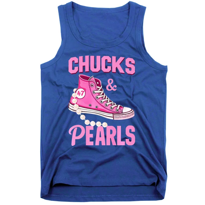 Kamala Chucks And Pearls Harris Walz 2024 Election Tank Top