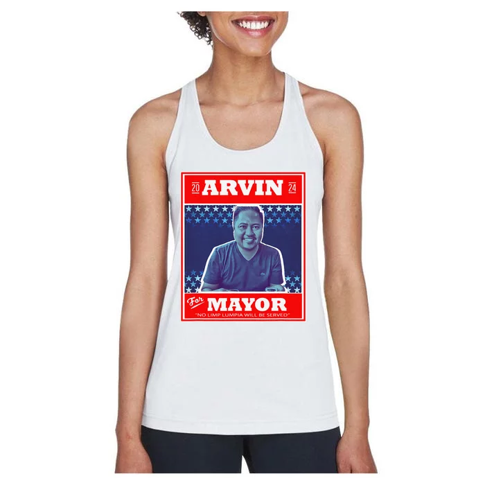 Kapu Coffee Arvin For Mayor Women's Racerback Tank