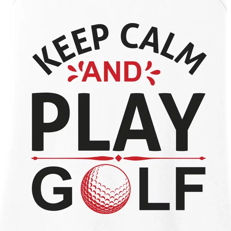 Keep Calm And Play Golf Ladies Essential Tank