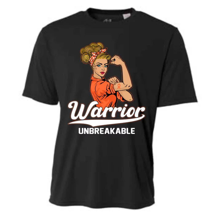 Kidney Cancer Awareness Warrior Unbreakable Survivors Girls Gift Cooling Performance Crew T-Shirt