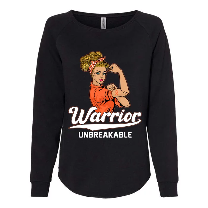 Kidney Cancer Awareness Warrior Unbreakable Survivors Girls Gift Womens California Wash Sweatshirt