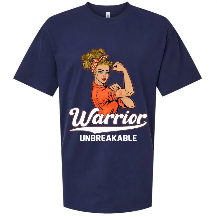 Kidney Cancer Awareness Warrior Unbreakable Survivors Girls Gift Sueded Cloud Jersey T-Shirt