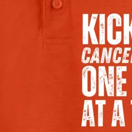 Kicking CancerS Ass One Day At A Time Anti Cancer Funny Funny Gift Dry Zone Grid Performance Polo