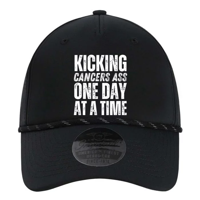 Kicking CancerS Ass One Day At A Time Anti Cancer Funny Funny Gift Performance The Dyno Cap