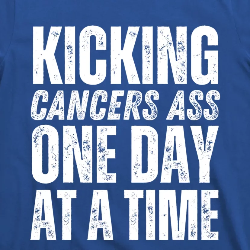 Kicking CancerS Ass One Day At A Time Anti Cancer Funny Funny Gift T-Shirt