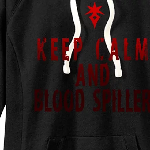 Keep Calm And Blood Spiller Dark Knight Women's Fleece Hoodie