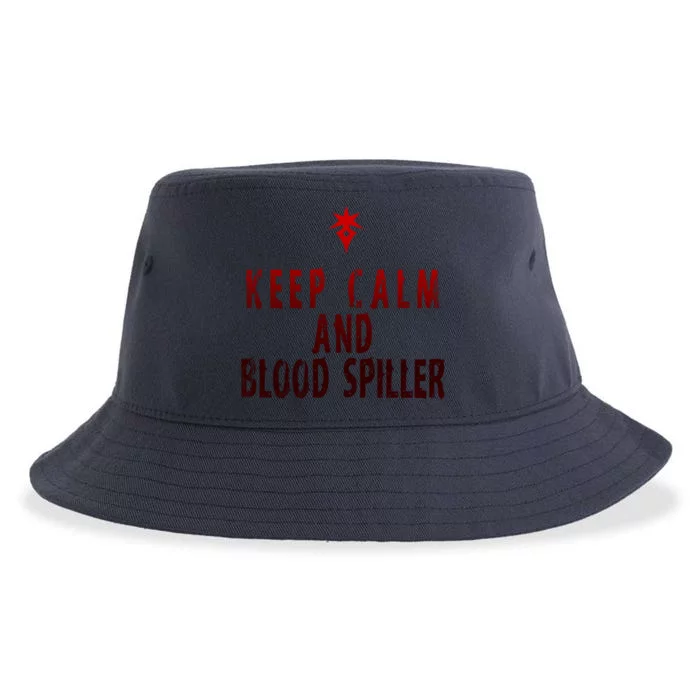 Keep Calm And Blood Spiller Dark Knight Sustainable Bucket Hat