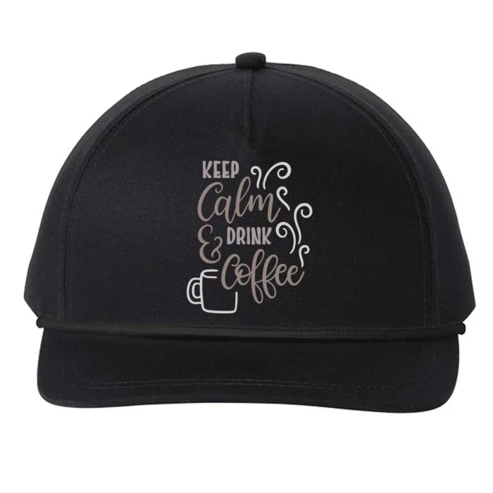 Keep Calm And Drink Coffee Snapback Five-Panel Rope Hat