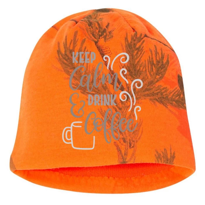 Keep Calm And Drink Coffee Kati - Camo Knit Beanie