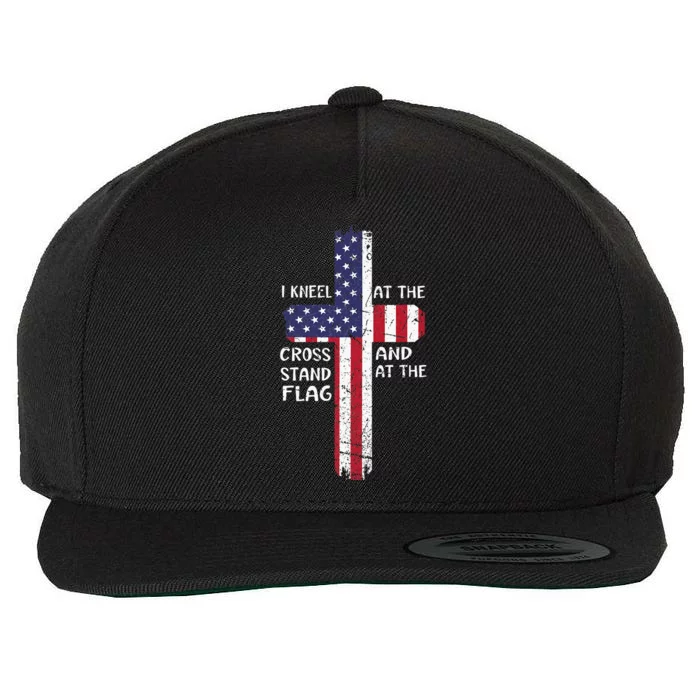 Kneel Cross At The Cross Memorial Day Never Forget Veteran Wool Snapback Cap