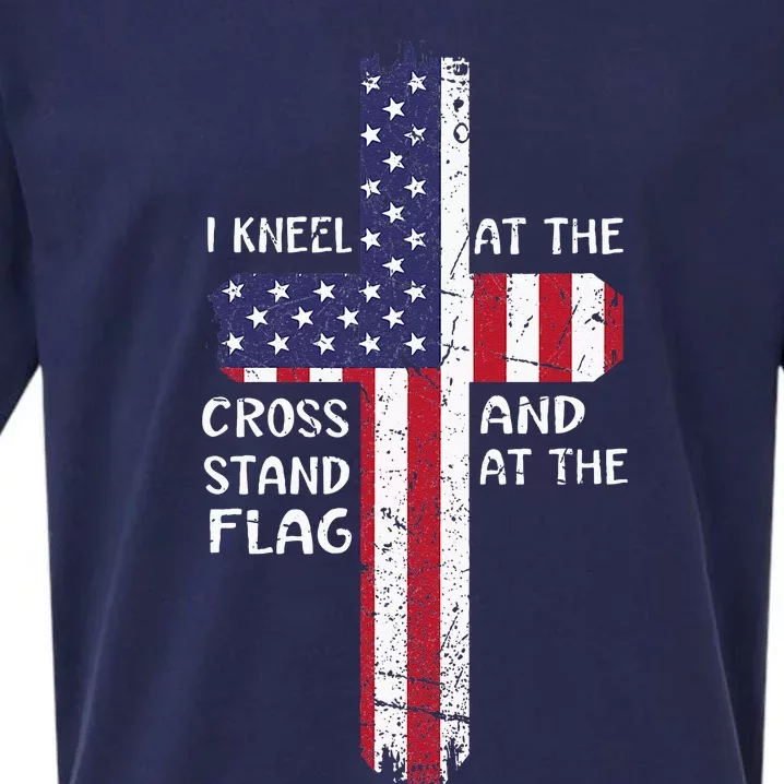 Kneel Cross At The Cross Memorial Day Never Forget Veteran Sueded Cloud Jersey T-Shirt