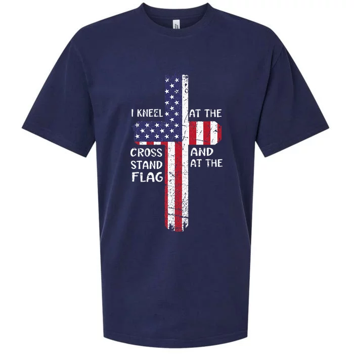 Kneel Cross At The Cross Memorial Day Never Forget Veteran Sueded Cloud Jersey T-Shirt