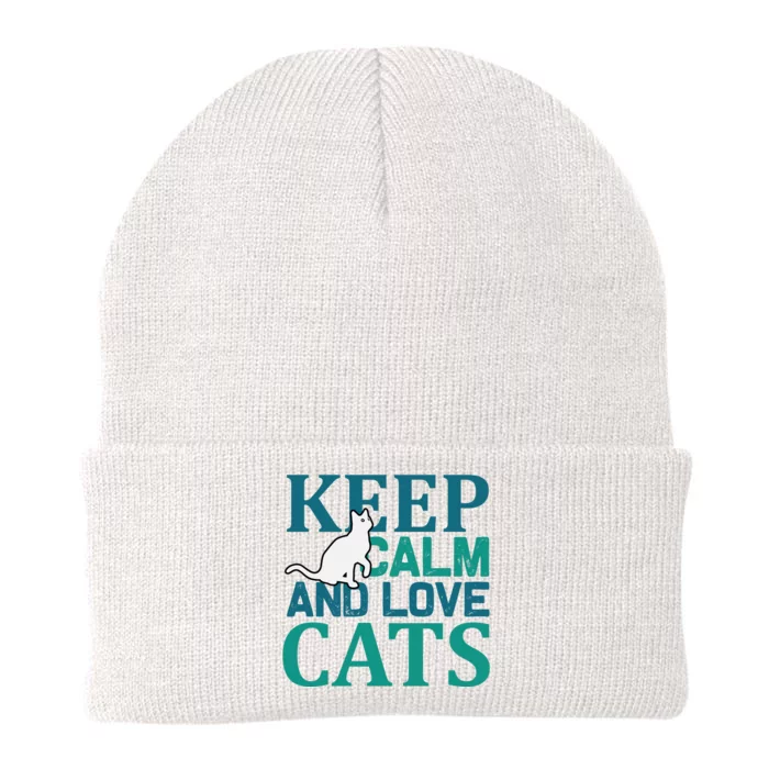 Keep Calm And Love Cats Knit Cap Winter Beanie