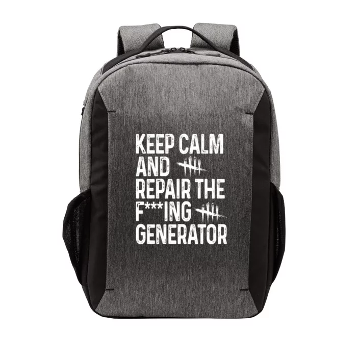 Keep Calm And Repair The Generator Video Game Vector Backpack