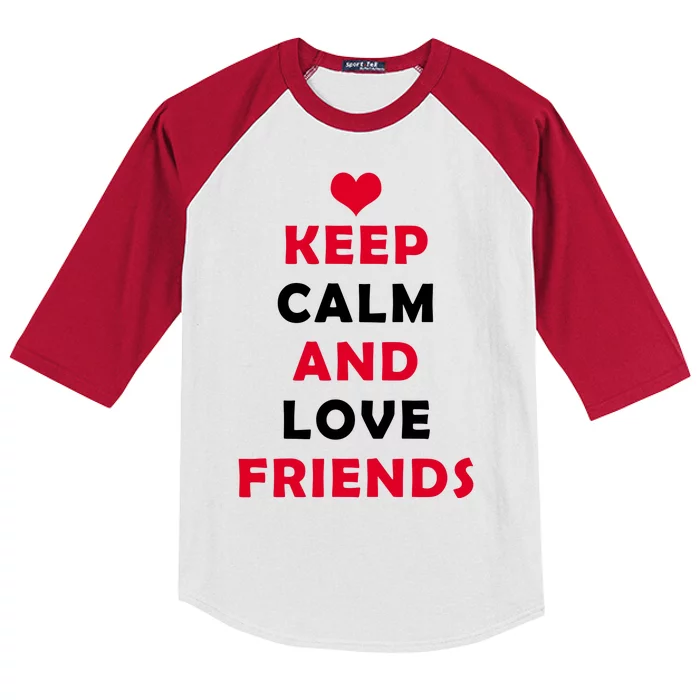 Keep Calm And Love Friends Kids Colorblock Raglan Jersey