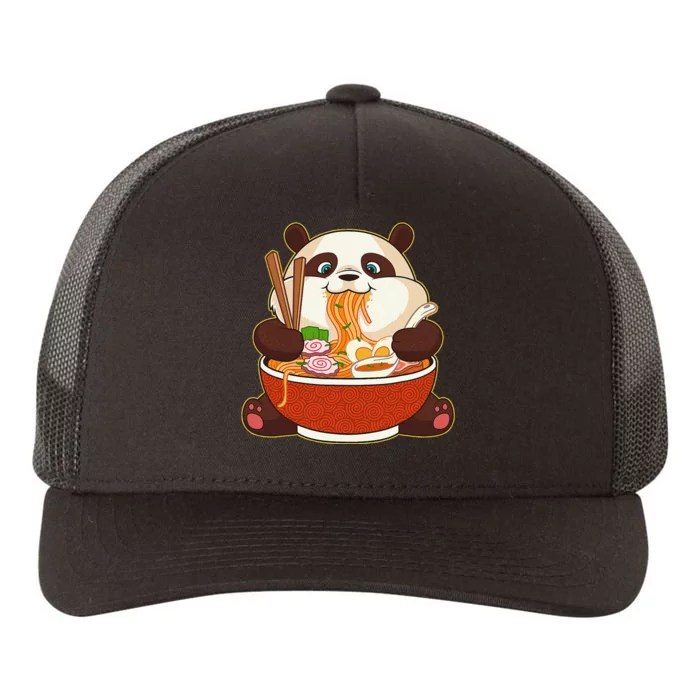 Kawaii Cute Anime Panda Otaku Japanese Ra Noodles Gift Yupoong Adult 5-Panel Trucker Hat