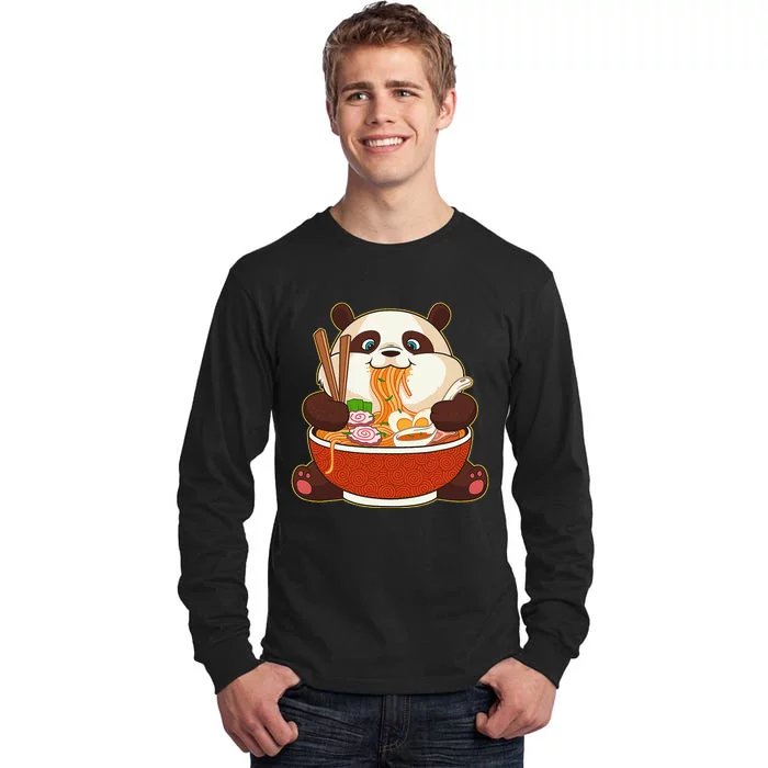 Kawaii Cute Anime Panda Otaku Japanese Ra Noodles Gift Tall Long Sleeve T-Shirt