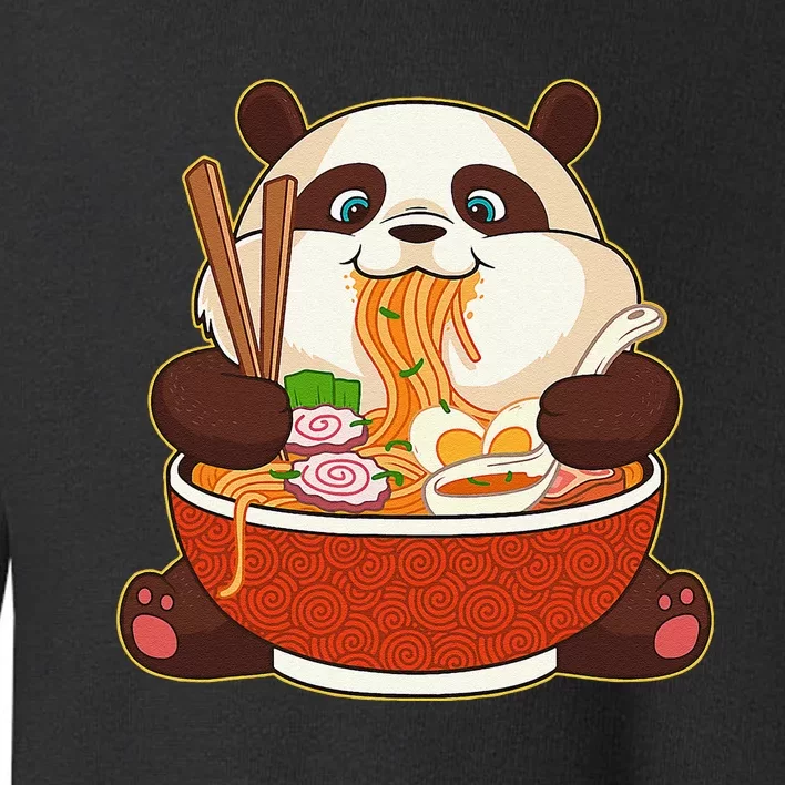 Kawaii Cute Anime Panda Otaku Japanese Ra Noodles Gift Toddler Sweatshirt