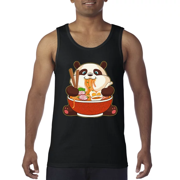 Kawaii Cute Anime Panda Otaku Japanese Ra Noodles Gift Tank Top