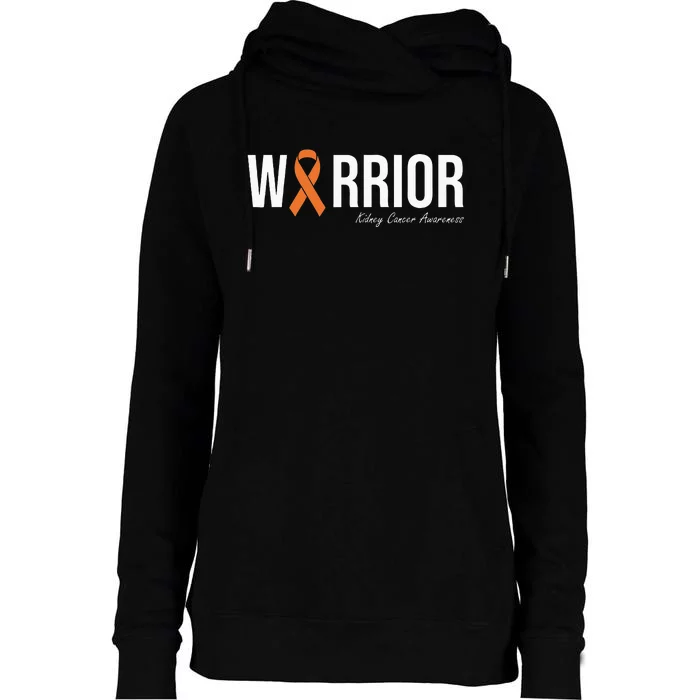 Kidney Cancer Awareness Orange Ribbon Womens Funnel Neck Pullover Hood