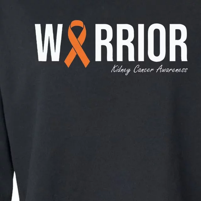 Kidney Cancer Awareness Orange Ribbon Cropped Pullover Crew