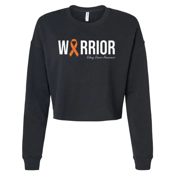 Kidney Cancer Awareness Orange Ribbon Cropped Pullover Crew