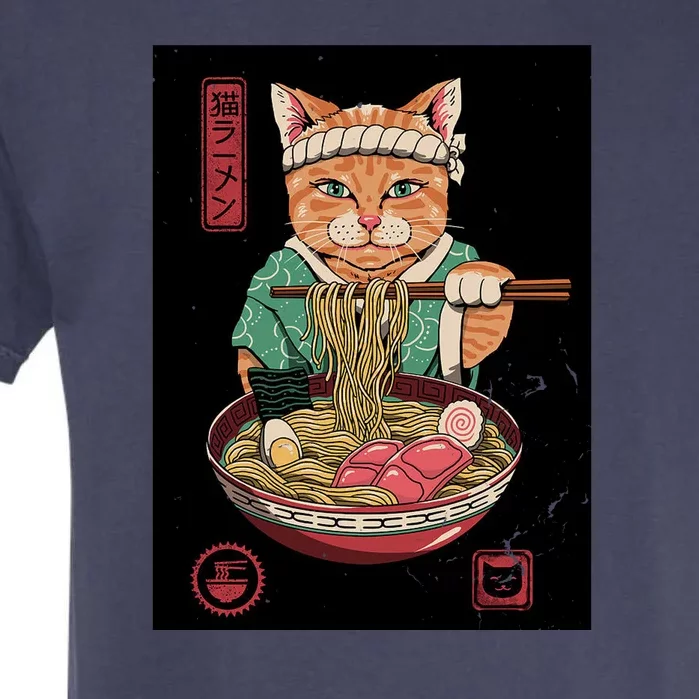 Kawaii Cat Anime Garment-Dyed Heavyweight T-Shirt