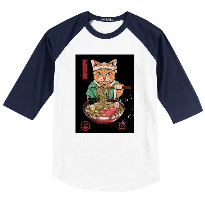 Kawaii Cat Anime Baseball Sleeve Shirt